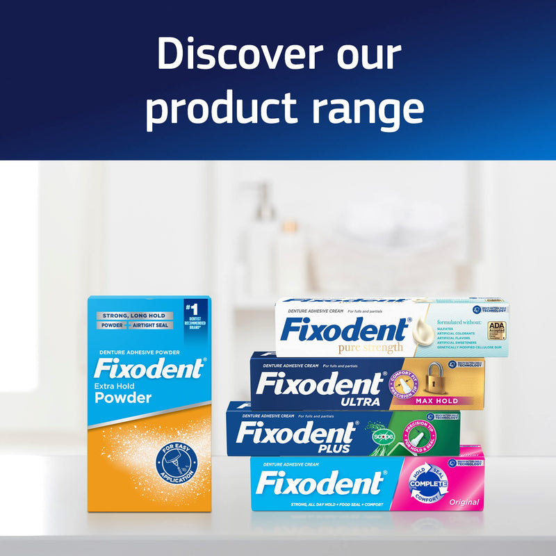 Fixodent Extra Hold Denture Adhesive Powder, 2.7 Ounce (Pack of 4) - NewNest Australia
