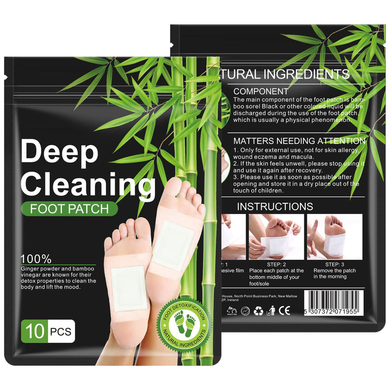 Detox Foot Patches for Stress Relief & Deep Sleep & Foot Care, 20 Patches Deep Cleansing Foot Pads with Bamboo Vinegar and Ginger Powder with Premium Ingredients for Best Results - NewNest Australia