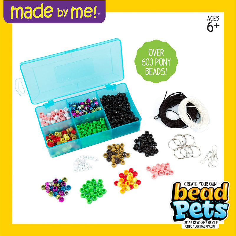 Made By Me Create Your Own Bead Pets by Horizon Group Usa, Includes Over 600 Pony Beads, 6 Key Rings, Storage Box & Much More Multi - NewNest Australia