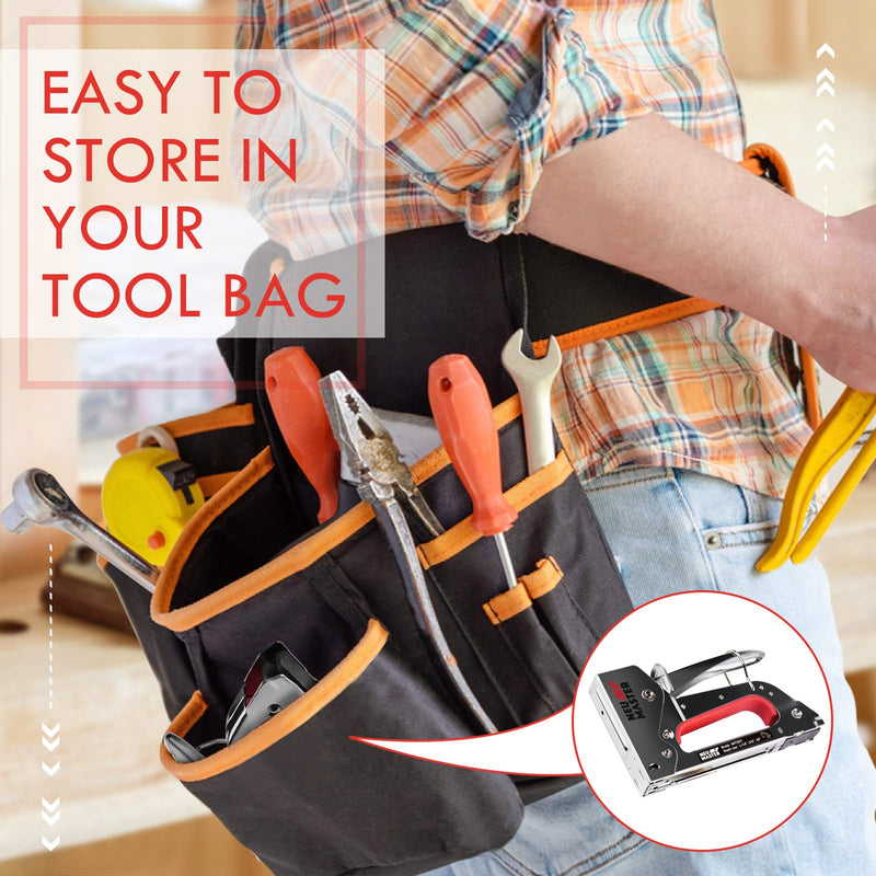 Staple Gun NEU MASTER, Light Duty Stapler Kit Come with 1600 pcs 5/16,3/8 inch JT21 Staple Strip, All Steel Tacker for General Repairs, Crafts, Upholstery, Decorating. - NewNest Australia