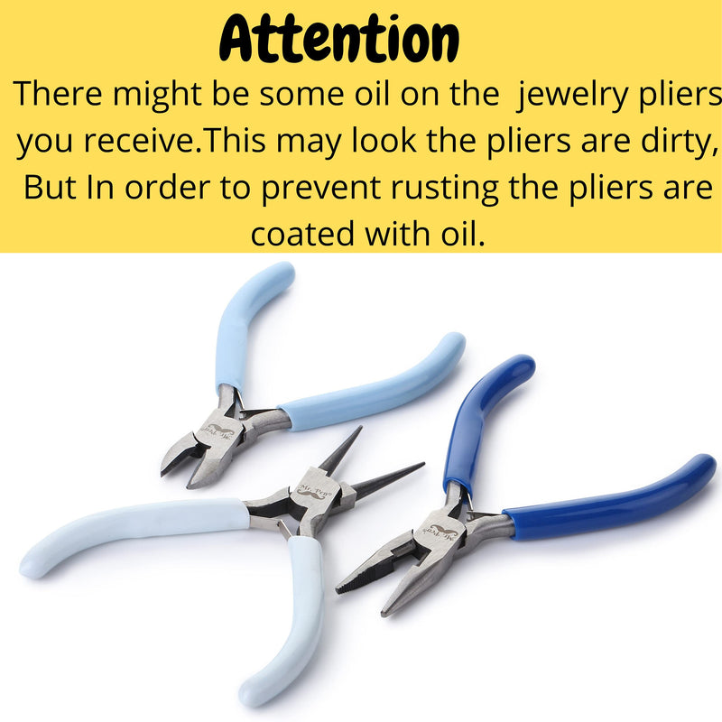 Mr. Pen- Jewelry Pliers, 3 Pack, Jewelry Making kit, Pliers for Jewelry Making, Mini Pliers, Wire Cutters for Jewelry Making, Chain Nose Pliers, Craft Pliers, Earring Pliers - NewNest Australia