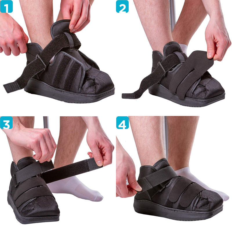BraceAbility Closed Toe Medical Walking Shoe - Lightweight Surgical Foot Protection Cast Boot with Adjustable Straps, Orthopedic Fracture Support, and Post Bunion or Hammertoe Surgery Brace (S) Small (Pack of 1) - NewNest Australia