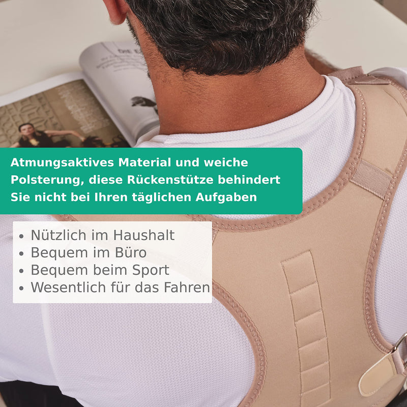 Mq Perfect Posture Corrector - Adjustable Magnetic Brace - Neoprene Back Trainer With Padding - Supports Posture, Can Relieve Back And Shoulder Pain - 49 X 48 X 0.5 Cm, Xl - NewNest Australia
