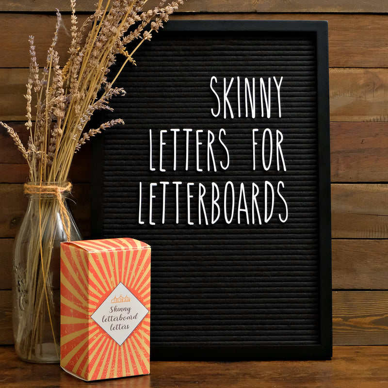 Skinny Letterboard Letters Set in Rae Dunn Inspired Font Perfect Farmhouse Decor and Accessory Changeable Felt Letter Boards Message no Board Included, 2 Inch White Letters Numbers Symbols Only Skinny White - NewNest Australia