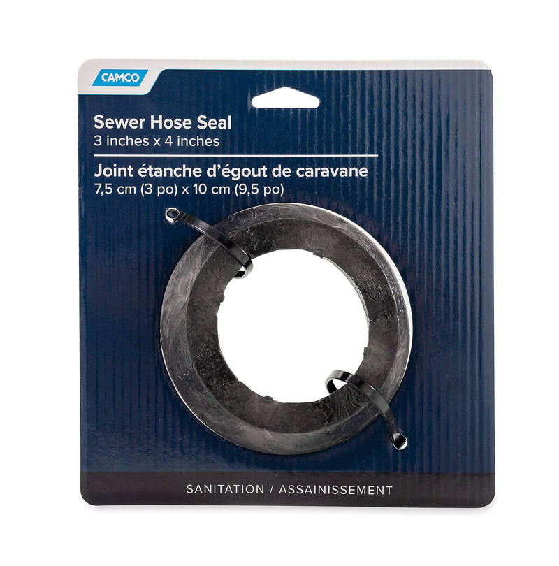 Camco 4" x 3" Sewer Hose Seal- Connects Directly on RV Sewer Hose for an Odor Proof Connection to Dump Station (39313) , White , Black - NewNest Australia
