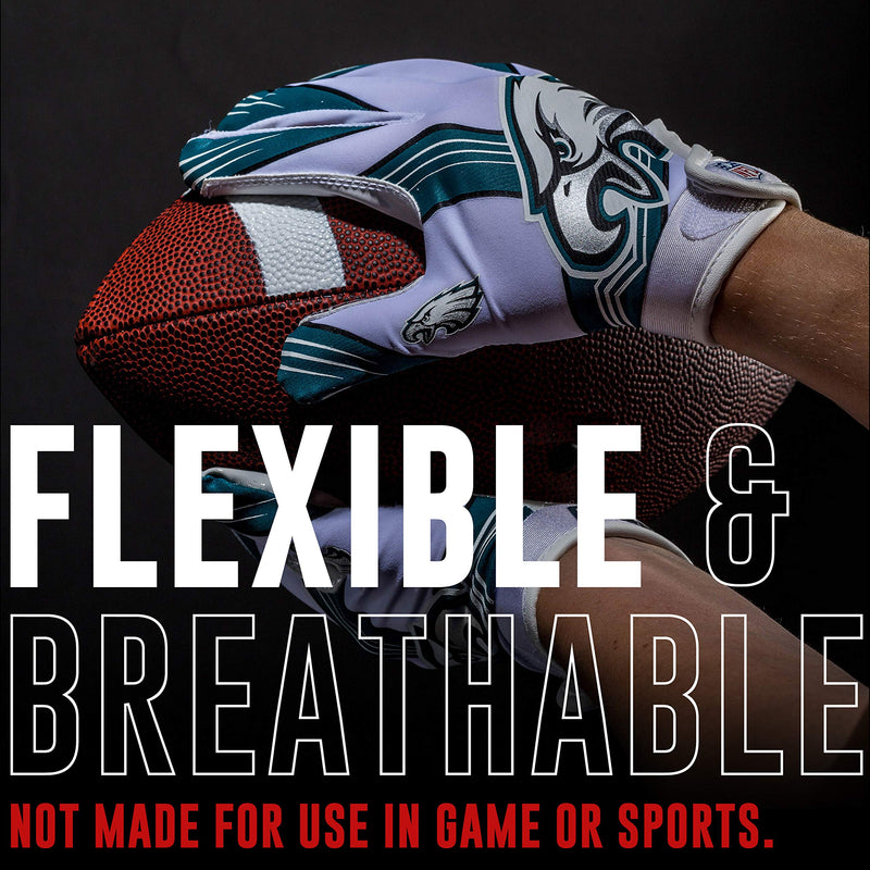 Franklin Sports Youth NFL Football Receiver Gloves - Kids Football Gloves Pair - NFL Team Logos and Silicone Palm - All Youth Sizes - Great Game Gear + Football Costume Accessory Philadelphia Eagles Youth Medium/Large - NewNest Australia