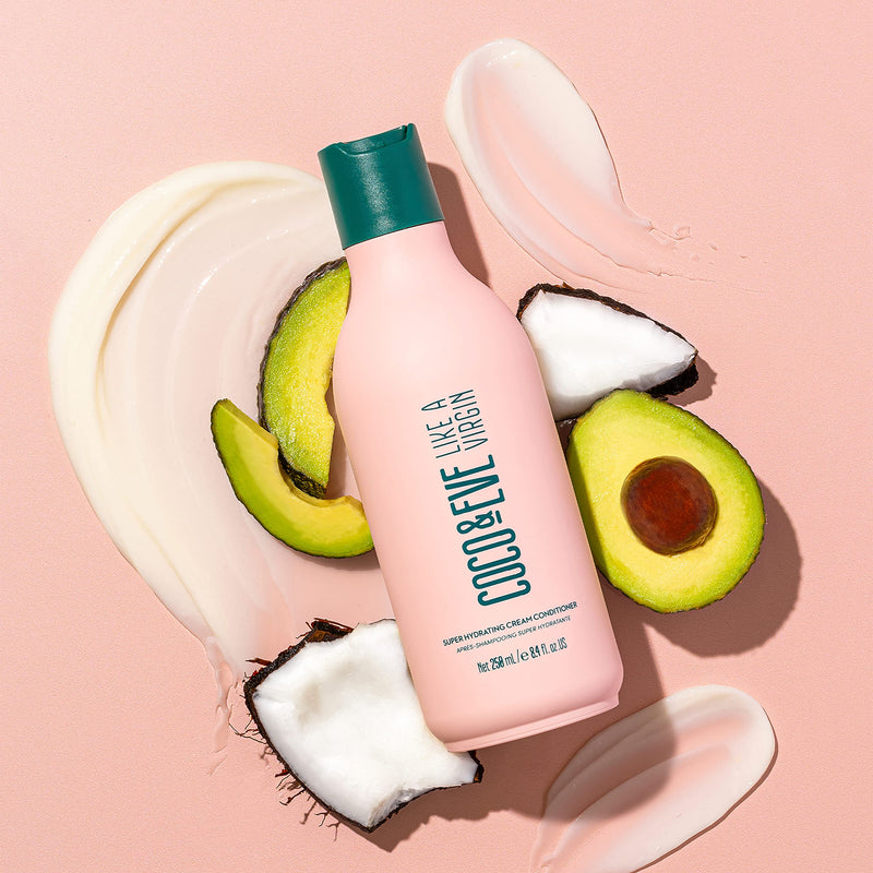 Coco & Eve Like A Virgin Shampoo & Conditioner Bundle Kit - Natural, Sulfate free Hair Care with Argan Oil, Coconut and Avocado Oil | For Dry Damaged, Color Treated Hair | Anti Frizz (250ml each) - NewNest Australia