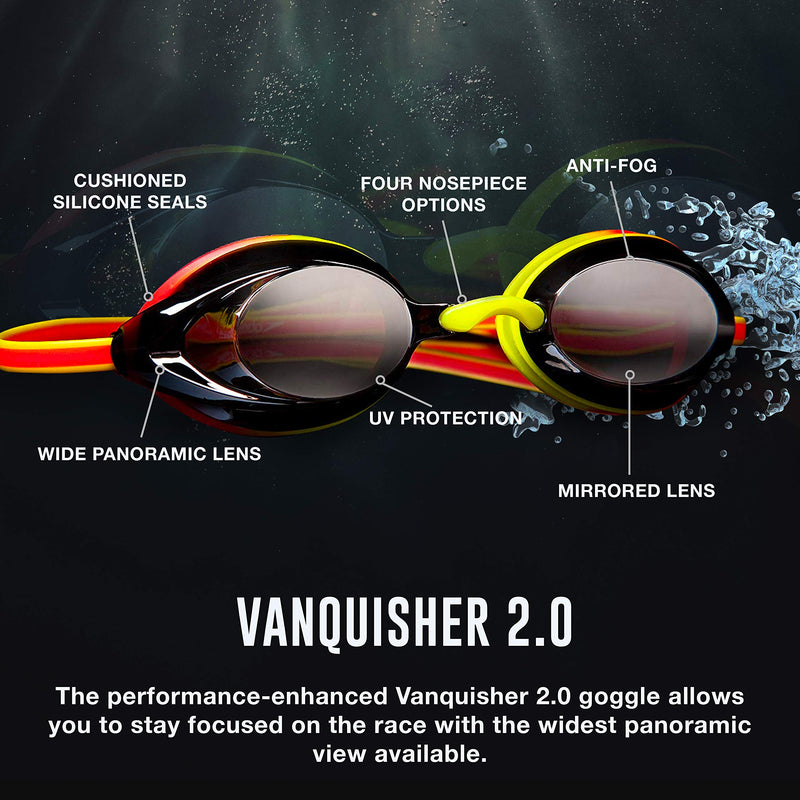 Speedo Unisex-Adult Swim Goggles Mirrored Vanquisher 2.0 Blue - NewNest Australia