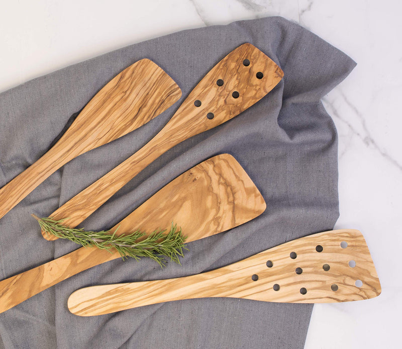 NewNest Australia - Eddington Italian Olive Wood Wide Spatula, Handcrafted in Europe, 12.5-Inches 12.5 Inch 