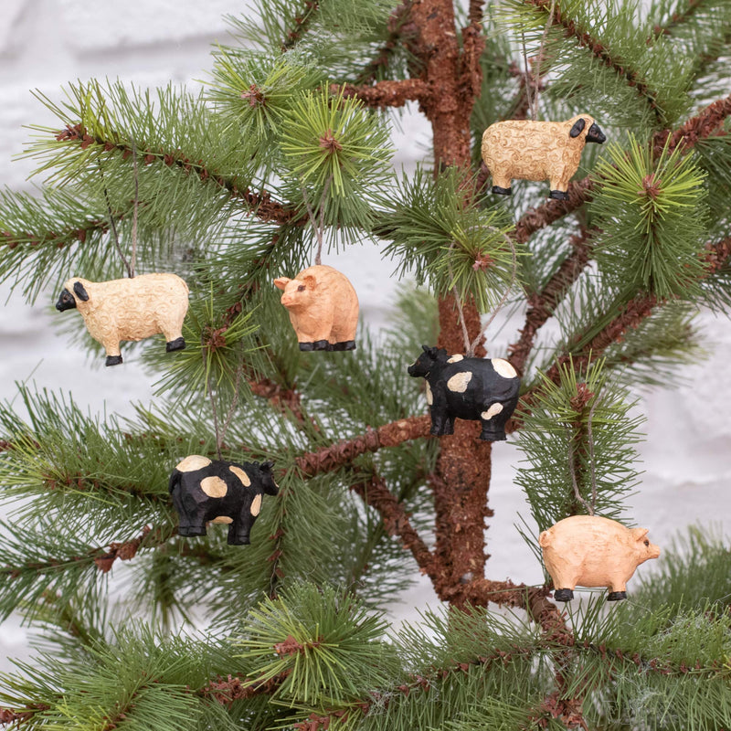 NewNest Australia - Mini Farm Animal Ornaments Set/6 (1.5") 