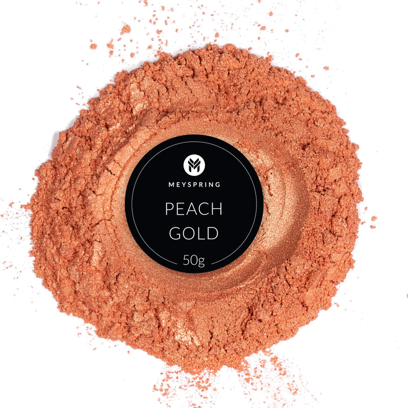 MEYSPRING Peach Gold Mica Powder for Epoxy Resin - 50 Grams - Great for Resin Art and UV Resin - Epoxy Resin Color Pigment - NewNest Australia