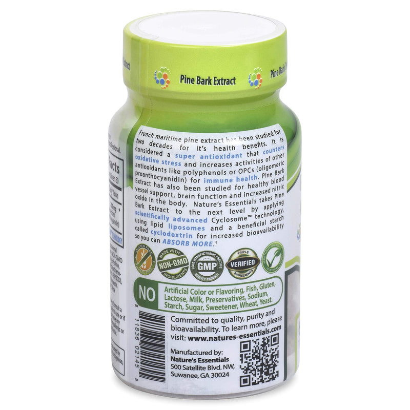 Liposomal Pine Bark Extract | 200mg per Pill | Clinically Studied Circulatory Support | Maximum Absorption Formula | 2 Month Supply | Non-GMO | Gluten-Free | Vegetarian | Lab Certified - NewNest Australia