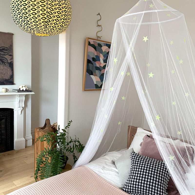 Zeke and Zoey Kids Hanging Bed Canopy for Girls Bed or Boys with Glow in The Dark Stars to fit Full Size Bed. Bed Netting Stars Will Light up Your Child’s own Galaxy. Bedroom Decorative Tent - NewNest Australia