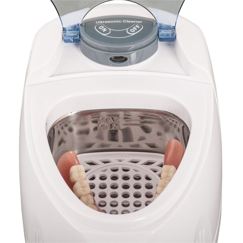 reinerDENT3 Dental ultrasonic cleaning device - including denture brush + 50ml free sample ReinerDENT3 denture cleaner + 32-page guide for denture wearers - the dentist recommendation with 2 year guarantee - NewNest Australia