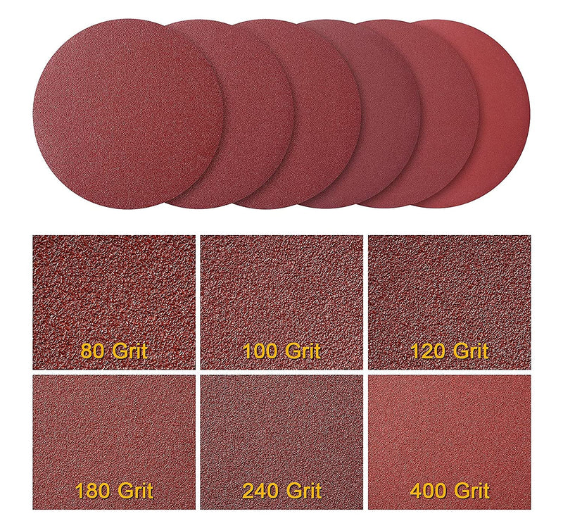 Heyiarbeit 12-inch PSA Sanding Discs,100Grits Self Stick Adhesive Back Aluminum Oxide Sandpaper 5pcs 5pcs grit: 100 - NewNest Australia
