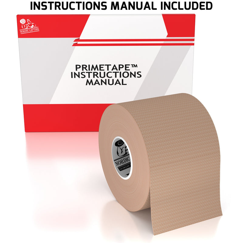 Nordic Lifting Kinesiology Tape - Pro Sport & Athletic Taping For Knee, Tibial Ridge, Shoulder And Muscle - 2" X 16.4" Unpolished Roll, Black, 1 (Beige) Beige - NewNest Australia