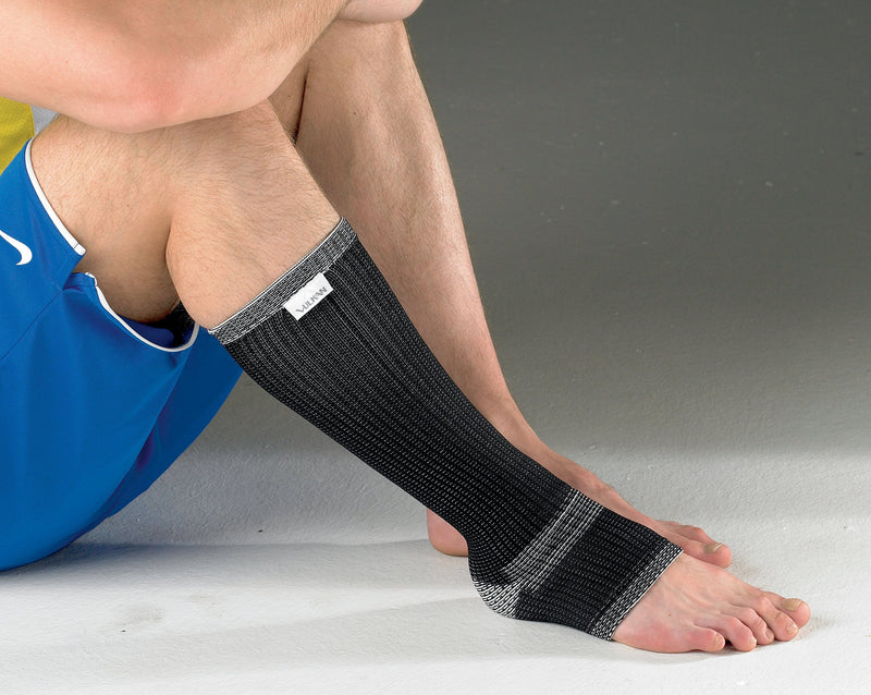 Vulkan Advanced Elastic Calf and Shin Support, Comfortable Compression Calf Sleeve, Relieves Pain for Calf Strains and Shin Splints, Anti-Bacterial Breathable Fabric, Large, Black - NewNest Australia