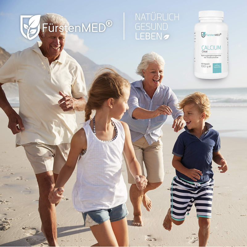 FürstenMED® Calcium Citrate Capsules - High-dose calcium - Pure calcium citrate - 120 capsules - Vegan and without additives - NewNest Australia