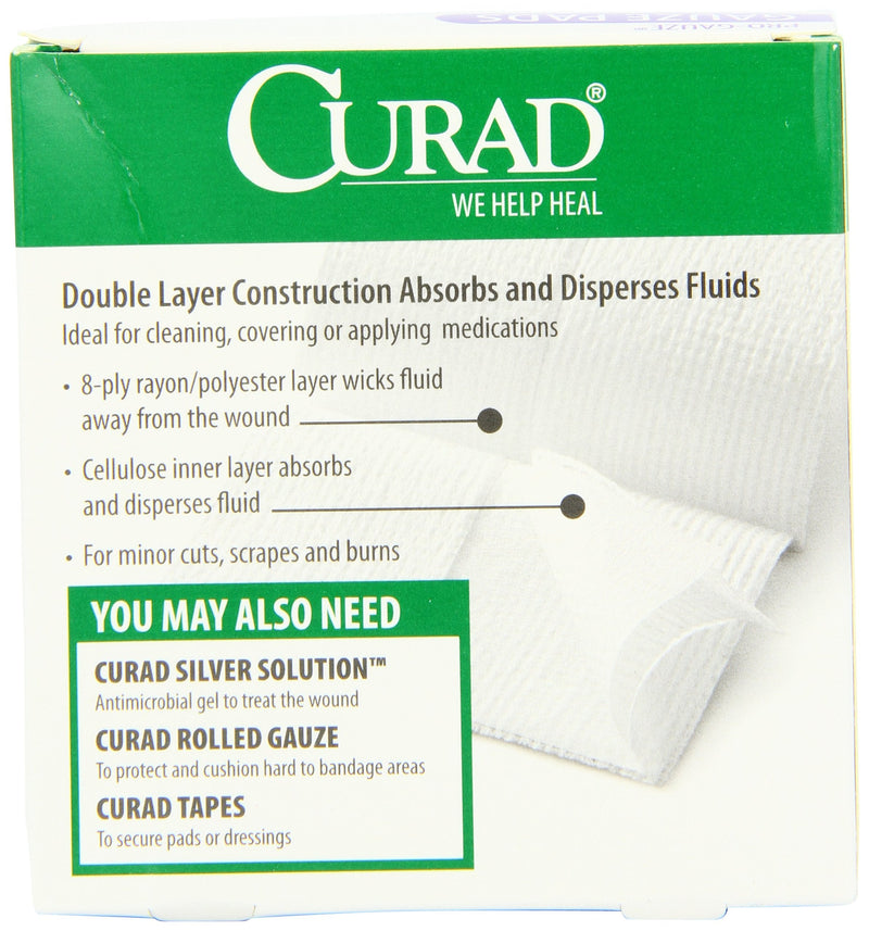 Curad Non-Woven Pro-Gauze, 2 Inch x 2 Inch, 10 Count (Pack of 6) 10 Count (Pack of 6) - NewNest Australia