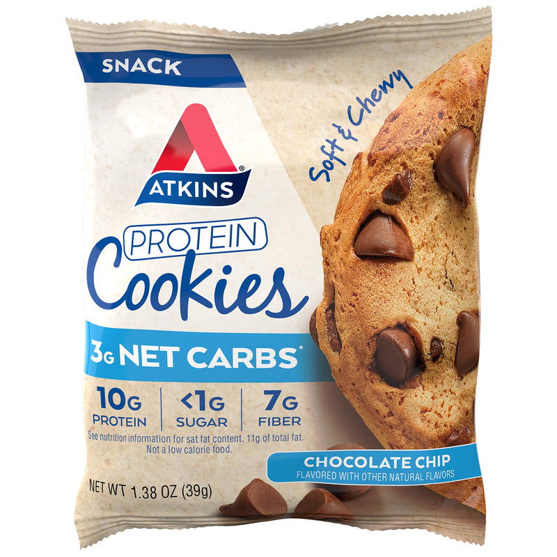 Atkins Protein Cookie Chocolate Chip, 4 Count 1.38 Ounce (Pack of 4) - NewNest Australia