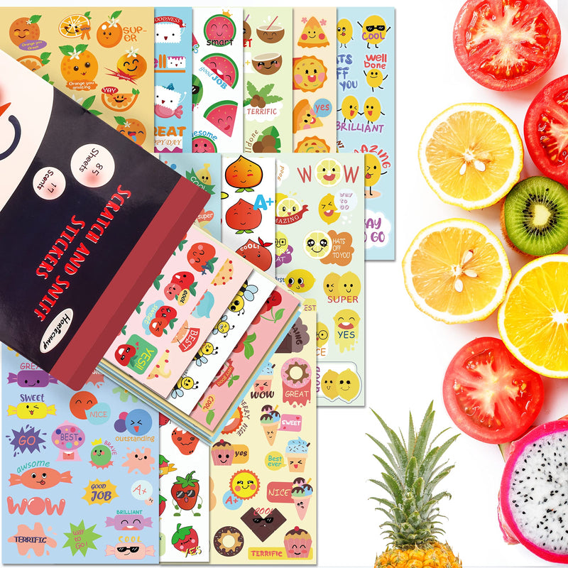 HORIECHALY Scratch and Sniff Stickers, 85 Sheets with 17 Different Scents. More 320 Designs as Rewards, Christmas Gifts, Decorations, Games for Children, Teachers, Parents, etc. Green - NewNest Australia