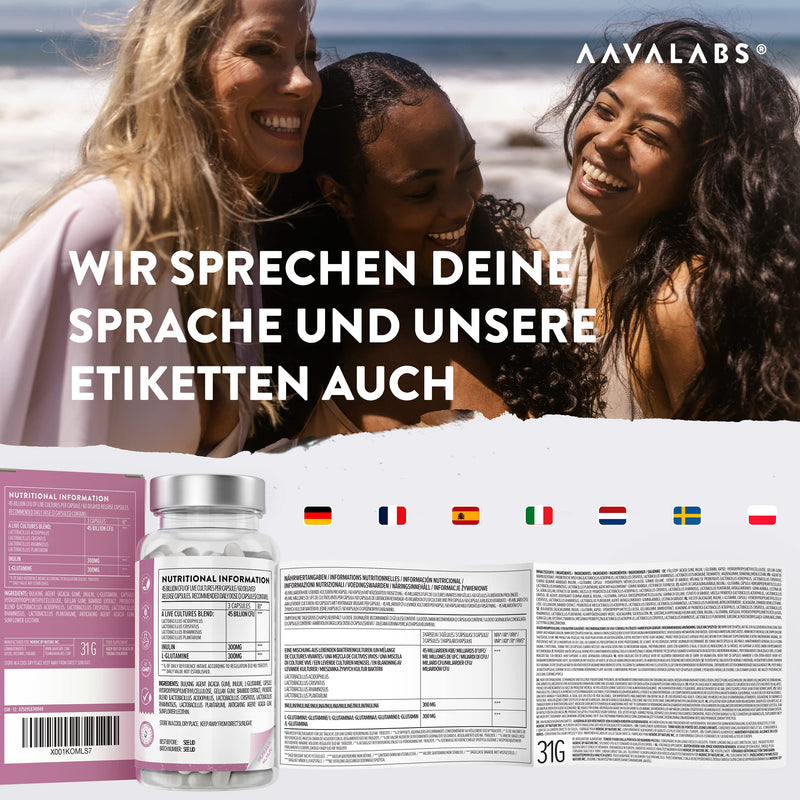 Cultures Complex For Women - Probiotics Women Intimate Flora Intestinal Flora 45Bkbe 4Strains Intestinal Bacteria: Lactobacillus Acidophilus Crispatus Lactobacillus Rhamnosus Plantarum Inulin - NewNest Australia