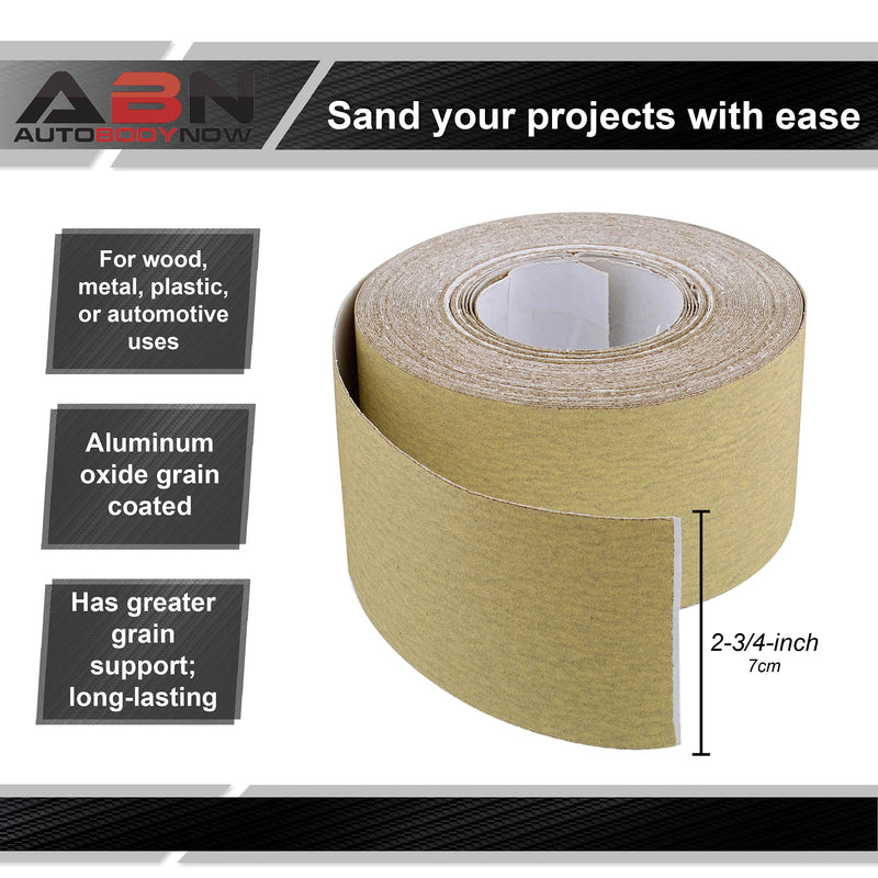 ABN Adhesive Sticky Back 220-Grit Sandpaper Roll 2-3/4in x 20 Yards Aluminum Oxide Golden Yellow Longboard Dura PSA 220 Grit - NewNest Australia