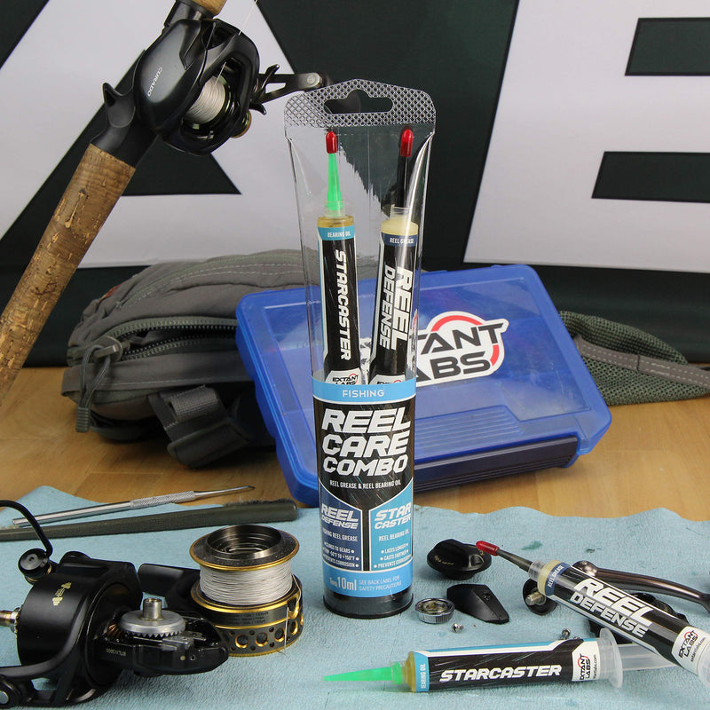 Extant Labs Reel Care Combo: Fishing Reel Oil and Grease Kit, 2X 10ml Syringe - Spinning, Baitcasting, Freshwater, Saltwater, Hardwater Reel Maintenance - Low Temp Performance -50F/-40C - NewNest Australia