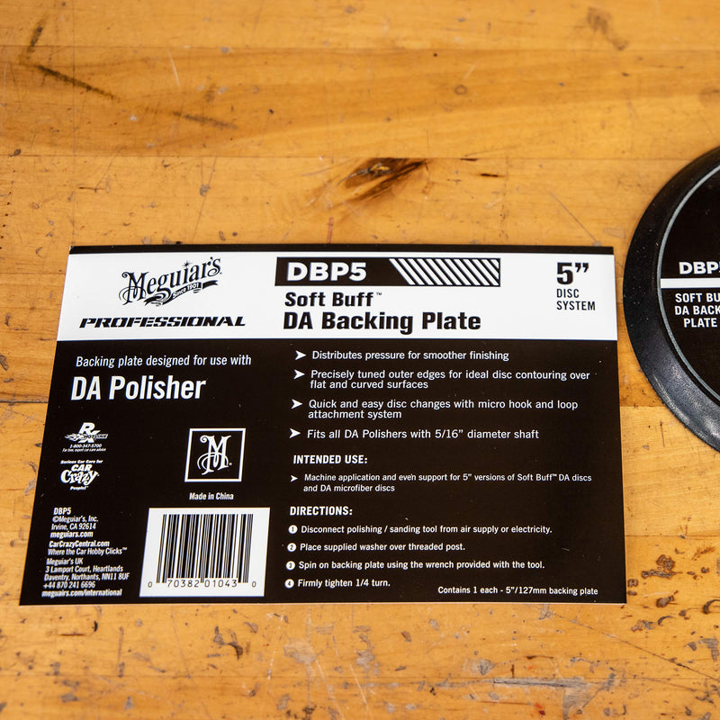 Meguiar's 5" Soft Buff DA Backing Plate – Use with MT300 Dual Action Variable Speed Polisher – DBP5 - NewNest Australia