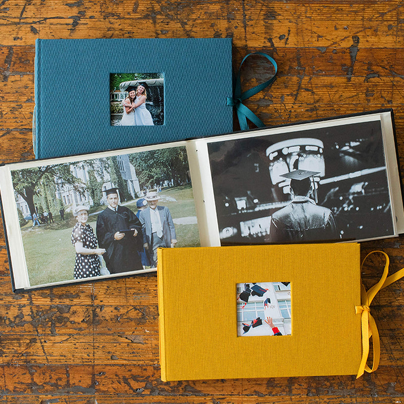 Kolo Noci Small 4x6 Photo Album, Holds 24 Photos, Ideal for Weddings and Baby Books, Amethyst Chambray - NewNest Australia