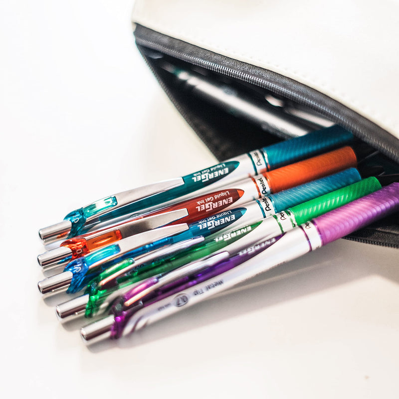 Pentel Energel XM Retractable Gel Pen with 0.7 mm Tip, 0.35 mm Line Width - Violet, Pack of 12 Single - NewNest Australia