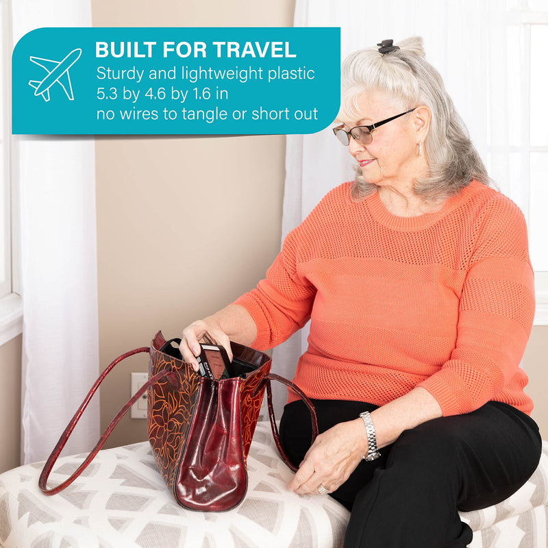 Serene Innovations Loud Alarm Clock for Heavy Sleepers Adults & Deaf: Vibrating Alarm Clock with Bed Shaker & Shock, Portable Flash & Multi-Mode Travel Companion - Portable Small Clock - NewNest Australia