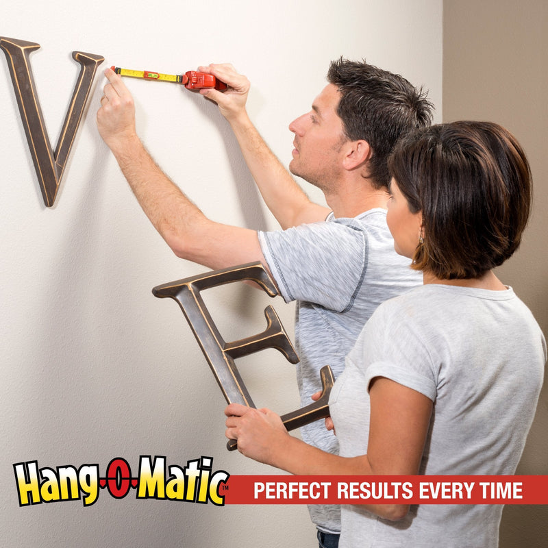 Hang-O-Matic All-in-One Picture Hanging Tool, Picture Hanger, Picture Frame Level Ruler, Perfect to Hang Pictures, Mirrors, TVs, and Shelves Red - NewNest Australia