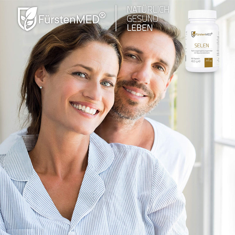 FürstenMED® selenium capsules - selenium 200µg - selenium high dose made from sodium selenite for optimal bioavailability - 180 vegan selenium capsules, without additives - NewNest Australia