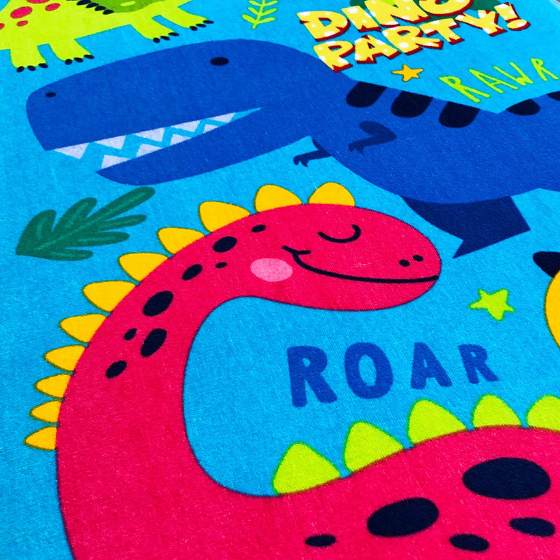 Beachland Dinosaur Beach Towel 28 x 51 inch 100% Cotton (1 Towel, Dino Party) 1 Towel - NewNest Australia