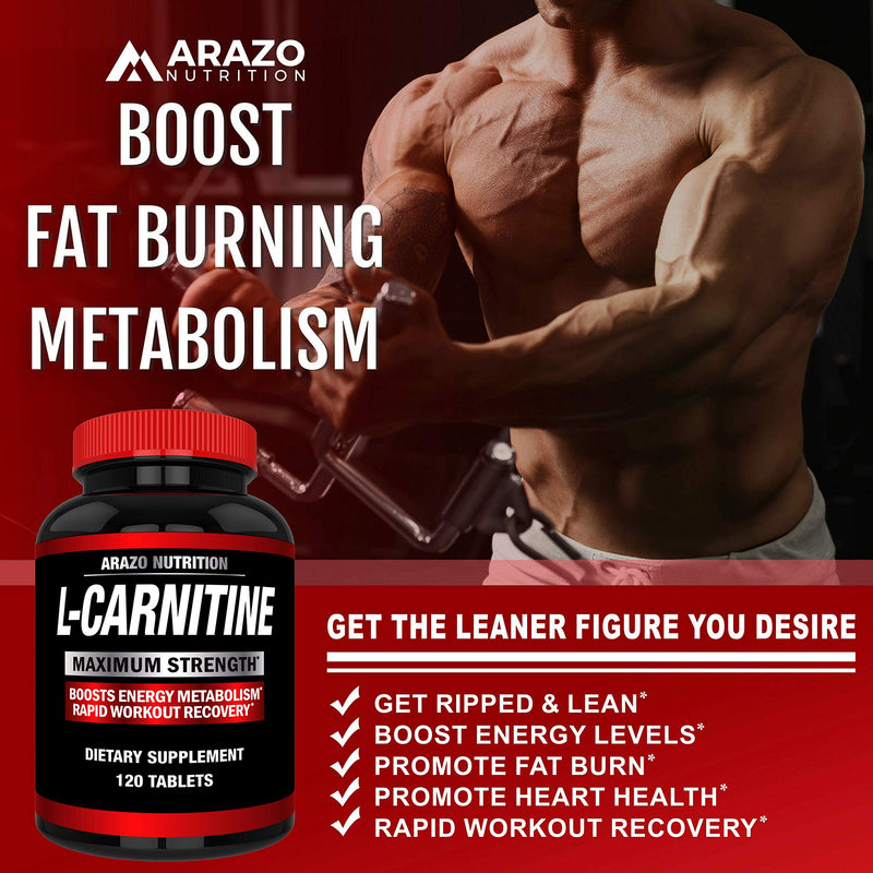 Super Strength L-Carnitine 1000mg Servings Plus Calcium for Boosted Metabolism and Improved Muscle Gain - Arazo Nutrition - NewNest Australia