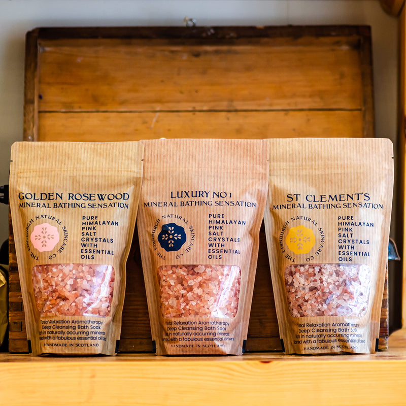 Luxury No. 1 Pink Himalayan Bath Salts | Promotes Muscle Relaxation | Relieve Stress & Aid Sleep | Restores & Soothes Skin | Infused with Essential Oils | Edinburgh Skincare Company Luxury No. 1 - NewNest Australia