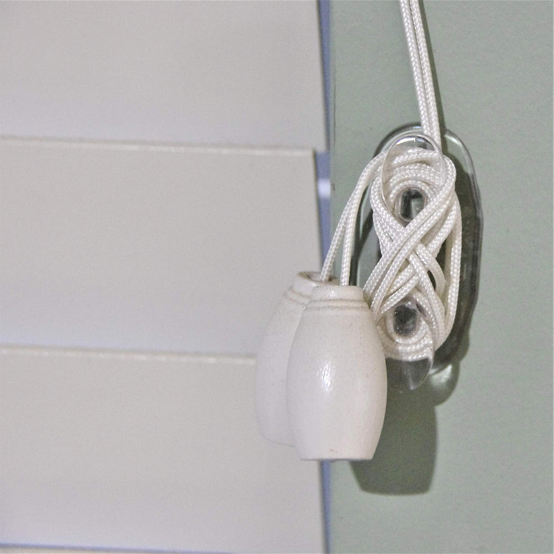 HomeAmore Safety Blind Pull Cord Cleats (4 Pack). The Only Clear Eye Pleasing 2-in-1 Pull Chord Winder. Designed For Free Hanging Or Secure To Wall To Keep Cords Away From Babies, Children and Pets. 4 - NewNest Australia