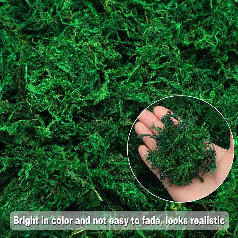 WILLBOND Artificial Moss Green Dried Moss Decorative Fake Bulk Moss for Flower Plant Garden Lawn Crafts Wedding Decoration - NewNest Australia