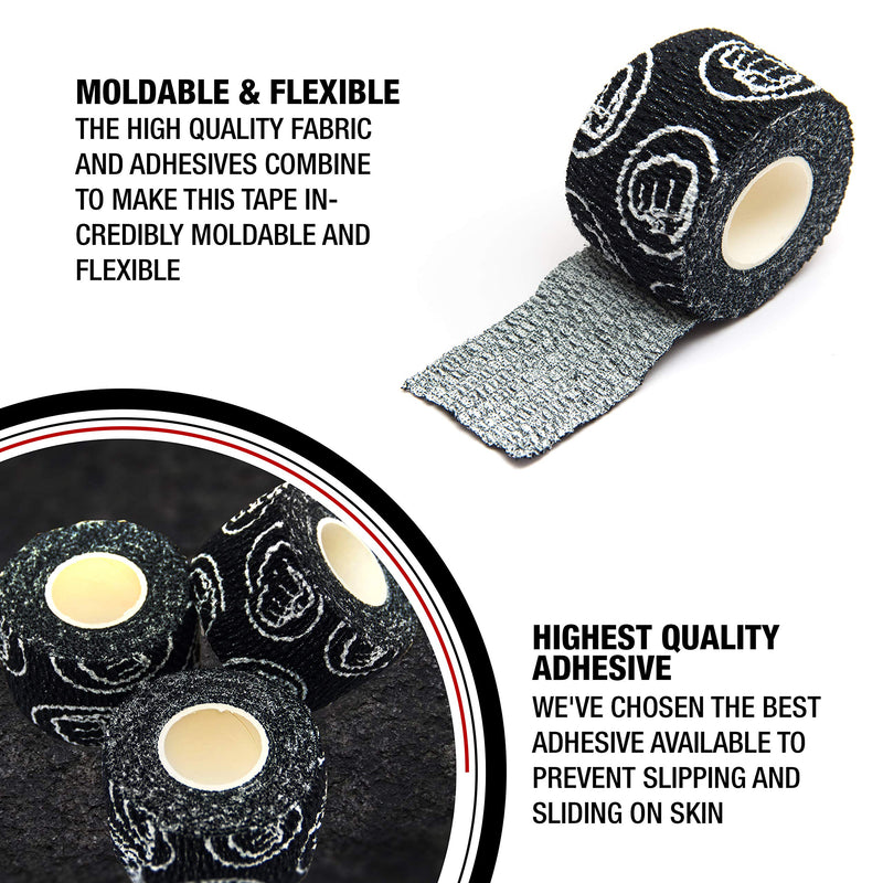 WOD Nation Weightlifting Hook Grip Tape - 3 Pack 23 Feet Long Sticky, Comfortable & Stretchy Athletic Tape for Weight Lifting forCrossfit and Cross Training - Thumb, Hand & Finger Protection Black 1.5 inch x 23 Feet - NewNest Australia