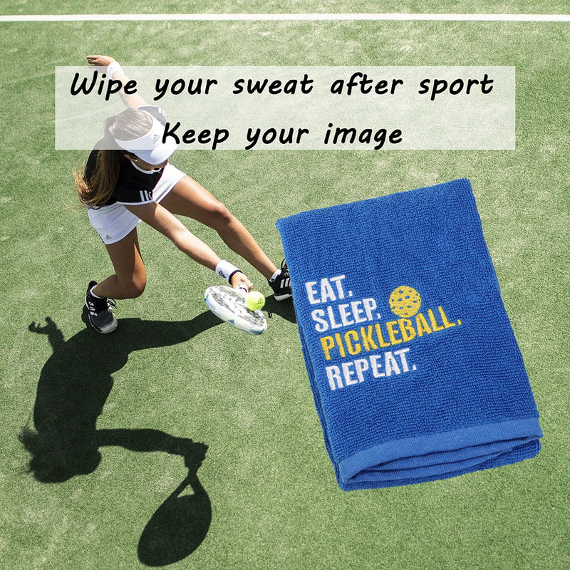 LEVLO Pickleball Sports Lovers Gift Eat Sleep Pickleball Repeat Cotton Towels for Pickleball Lovers - NewNest Australia