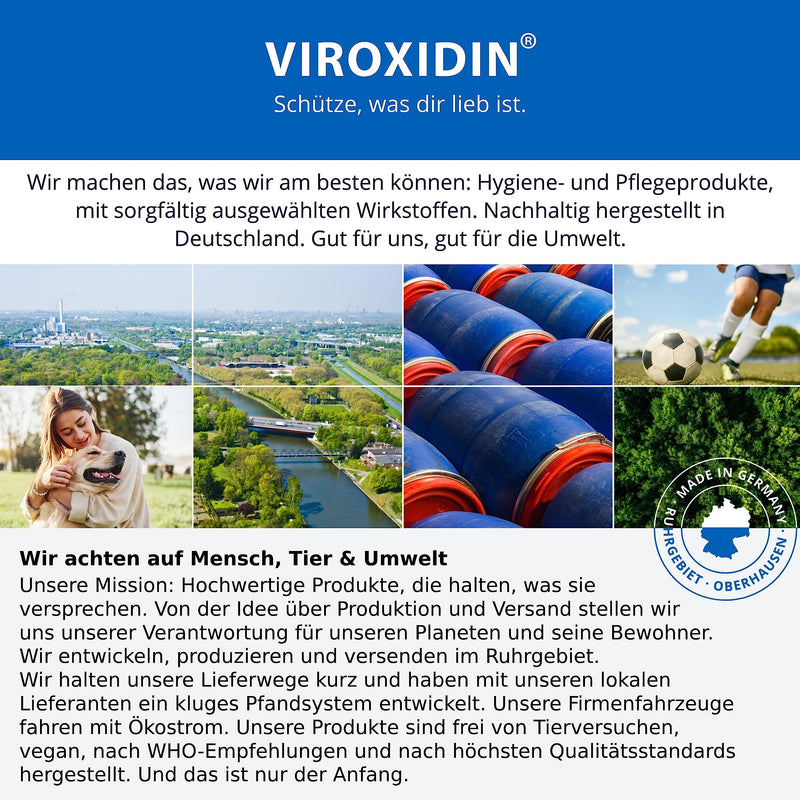 Viroxidin Disinfectant For Hands, 500 Ml Euro Dispenser Bottle, Virucide, Kills 99% Bacteria, 83% Alcohol (Ethanol), Hand Disinfectant Against Bacteria, Viruses And Fungi For Rubbing, 500 Ml (430 G) - NewNest Australia