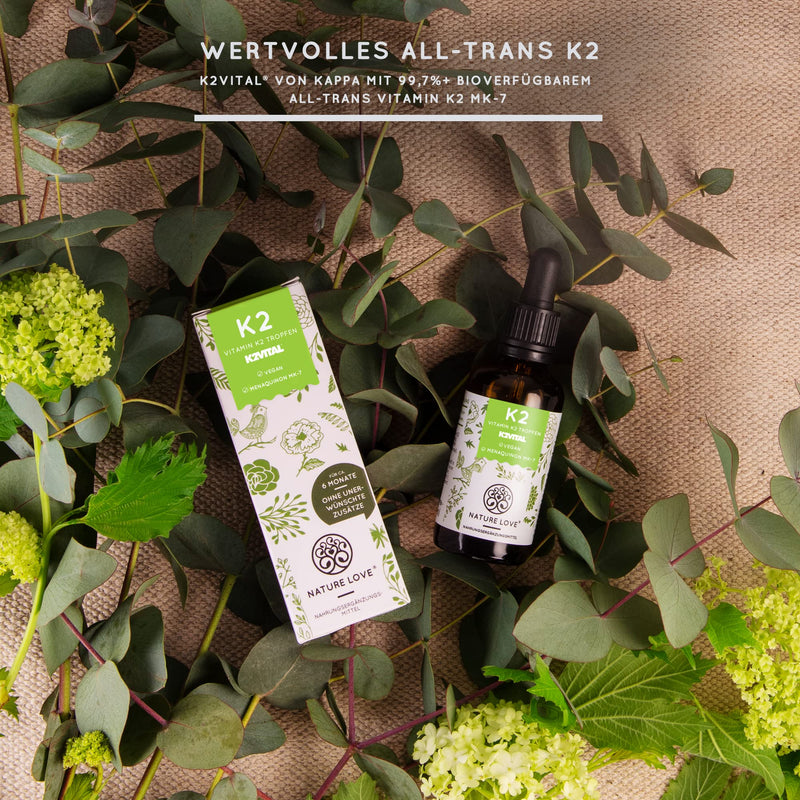 Nature Love Vitamin K2 Mk7-200¬µg - 1700 Drops (50Ml) - Highest All-Trans Content 99.7+% - High Quality: K2Vital From Kappa - Dissolved In Mct Coconut Oil - High Dosage, Vegan & Produced In Germany - NewNest Australia