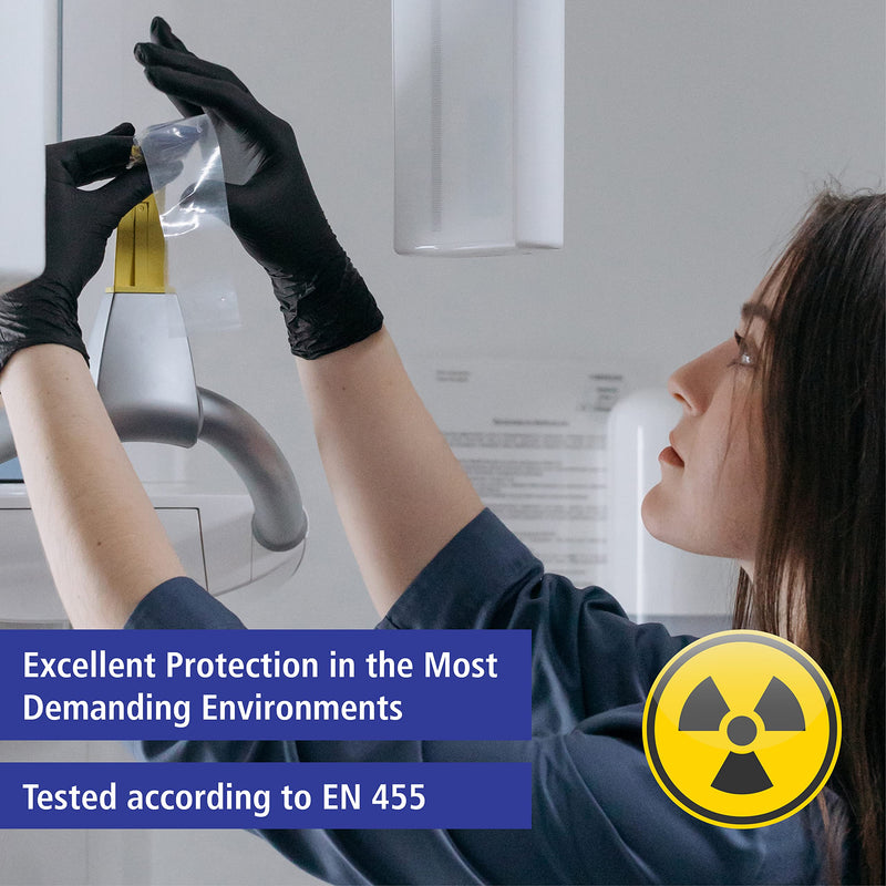 Nitrile Examination Gloves - Medium, Powder Free, Hypoallergenic, Heavy Duty, Long Cuff, Ambidextrous, Disposable, for Any Sector, Bulk Buy (Medium) (Black) - Meditrade - NewNest Australia