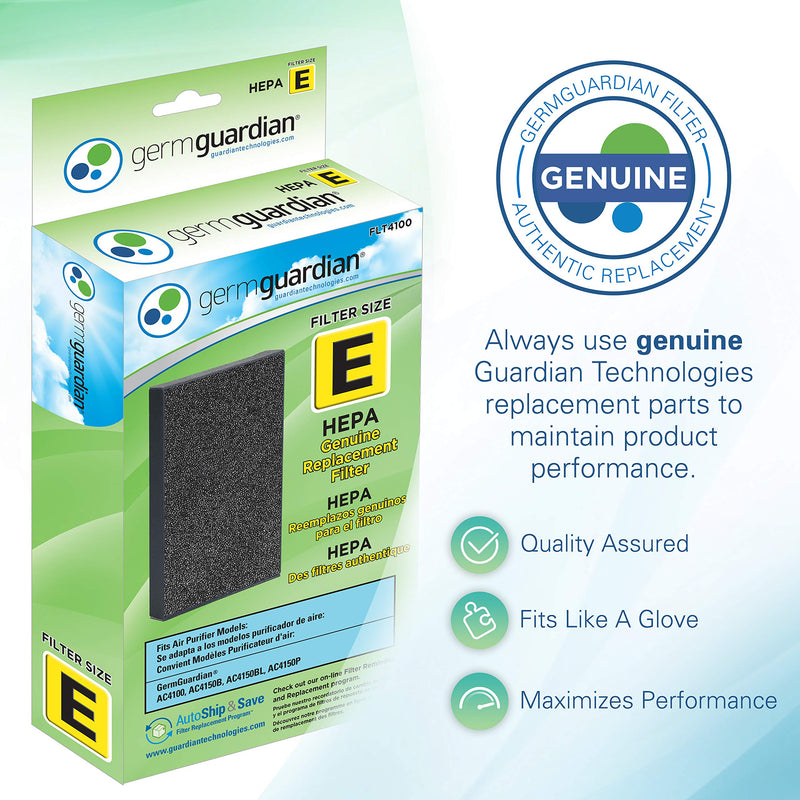 Guardian Technologies GermGuardian Air Purifier Filter FLT4100 Genuine HEPA Replacement Filter E for AC4100, AC4100CA AC4150BL, AC4150PCA Germ Guardian Air Purifiers 1 Pack - NewNest Australia