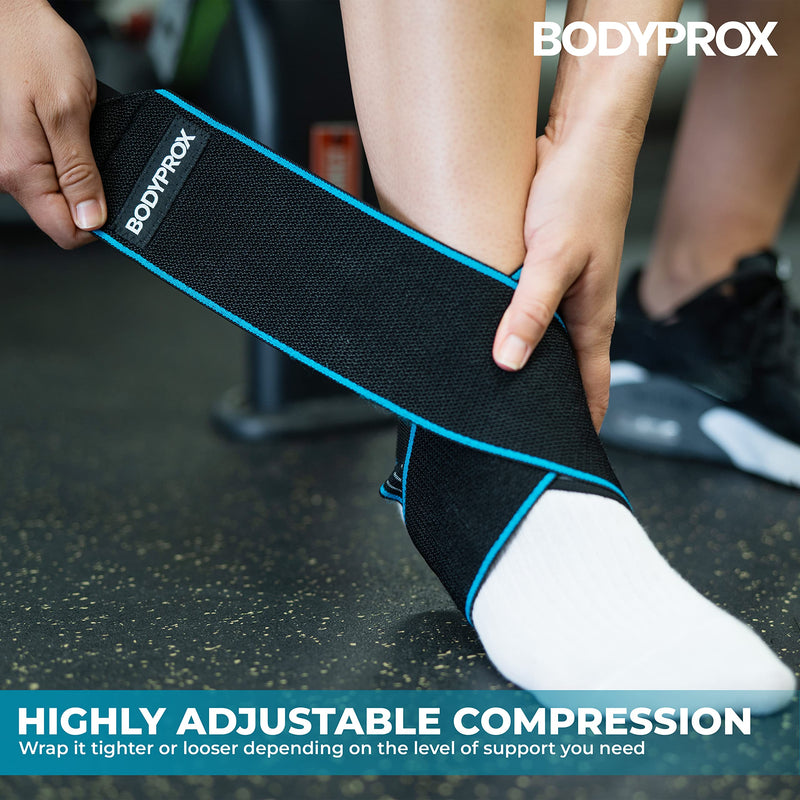 Bodyprox Ankle Support Band, Adjustable Compression Ankle Support for Sports Protection, One Size Perfect Fit for Men and Women (2) 2 - NewNest Australia