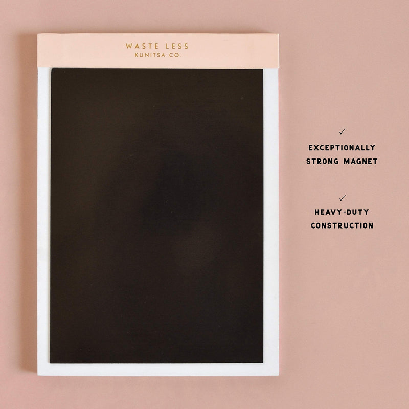 Waste Less - Track Perishables - Reduce Food Waste. Magnetic Meal Planner Pad & Grocery List, 52 Tear-Off Pages (8 x 6 in) Peach Pink - NewNest Australia