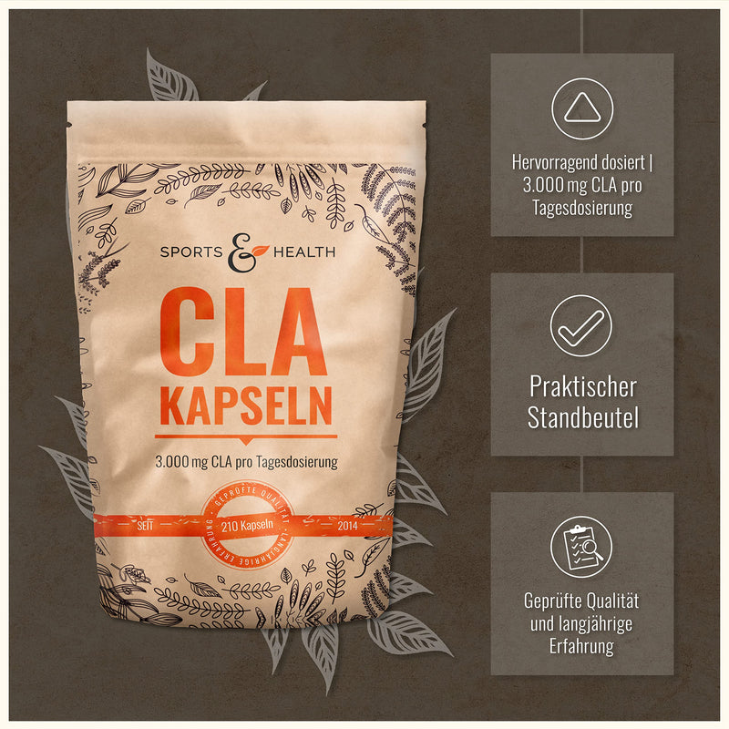 CLA capsules - 210 capsules - 3000mg per daily dosage - high dose - conjugated linoleic acid - NewNest Australia
