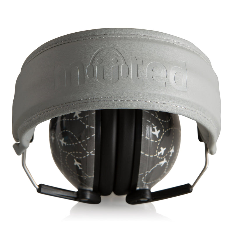 Muted Designer Hearing Protection For Infants & Kids - Adjustable Children's Ear Muffs from Toddler to Teen Aero Gray - NewNest Australia
