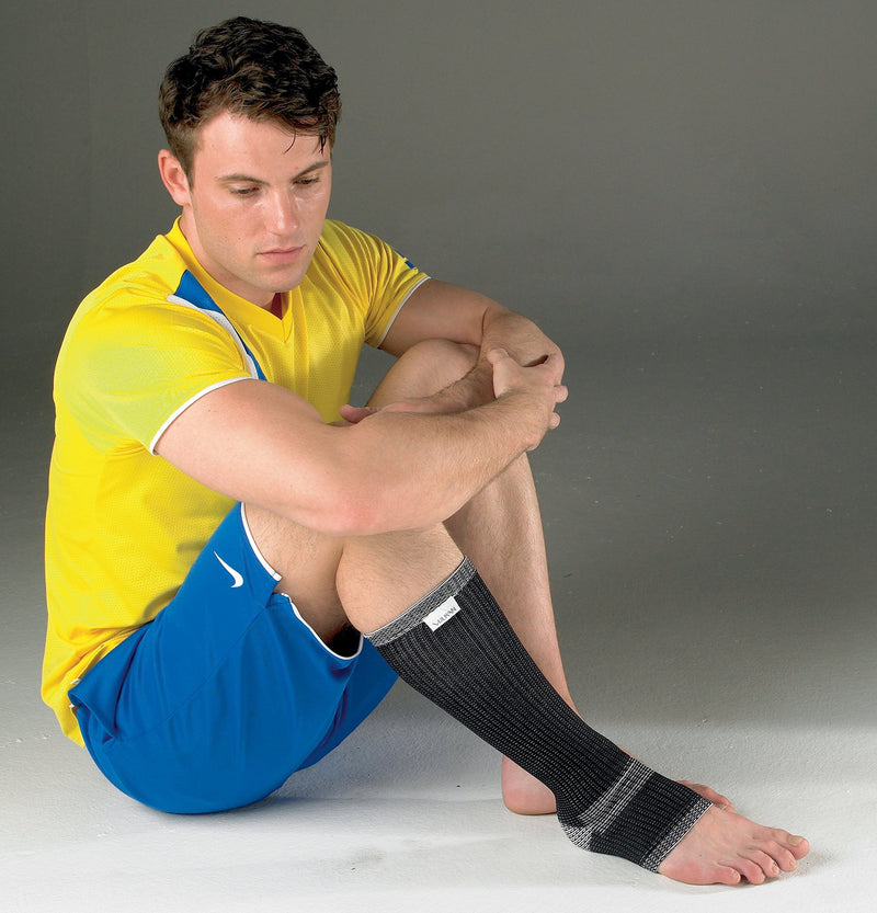 Vulkan Advanced Elastic Calf and Shin Support, Comfortable Compression Calf Sleeve, Relieves Pain for Calf Strains and Shin Splints, Anti-Bacterial Breathable Fabric, Large, Black - NewNest Australia